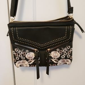 THE SAK Faux Leather Embroidered Floral Purse